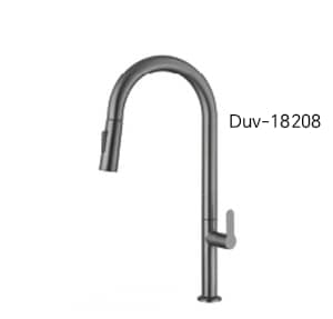 (DUV 18208-GM) Pull Out Kitchen Sink Tap-SUS304 Gun Metal