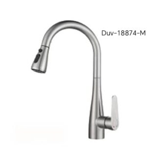 (DUV 18874-M) Pull Out Kitchen Sink Mixer Tap-SUS304 Satin Finishing
