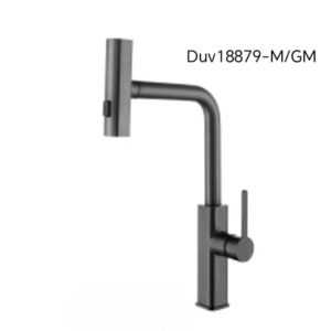 (DUV 18879-M/GM) Pull Out Kitchen Sink Mixer Tap-SUS304 Gun Metal