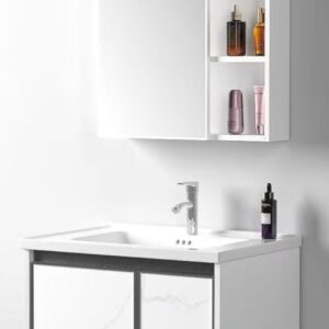 (L610xW475mm)Ceramic Basin Aluminium Cabinet / Aluminium Mirror Box