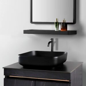 Basin On Top Stainless Steel Cabinet (Include Mirror & Shelf)