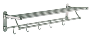 (DUVA 2760/2780) Foldable Towel Rack With Hook SUS304 Satin Finish