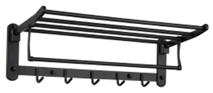 (DUVA 2761-B/2781-B) Foldable Towel Rack With Hook Stainless Steel SUS304 Black