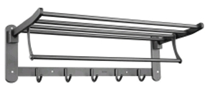 Foldable Towel Rack With Hook Stainless Steel SUS304 Gun metal