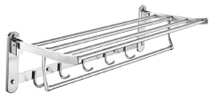 Foldable Towel Rack With Hook Stainless Steel SUS304 Satin Finishing