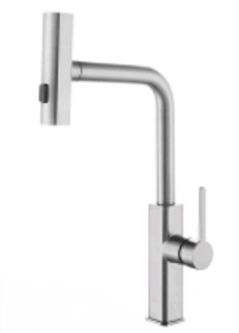 (DUV 18878-M) Pull Out Kitchen Sink Mixer Tap-SUS304 Satin Finishing