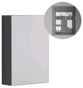 (DMBA 122-B/124-G) Aluminium Mirror Cabinet (600 x 450mm)