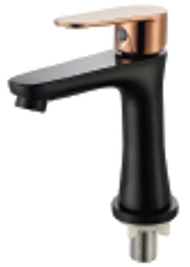 (DUV 13824) Basin Cold Tap,SUS 304 Black & Rose Gold