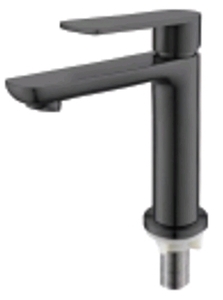 (DUV 13832-B) Basin Cold Tap, SUS 304 Black